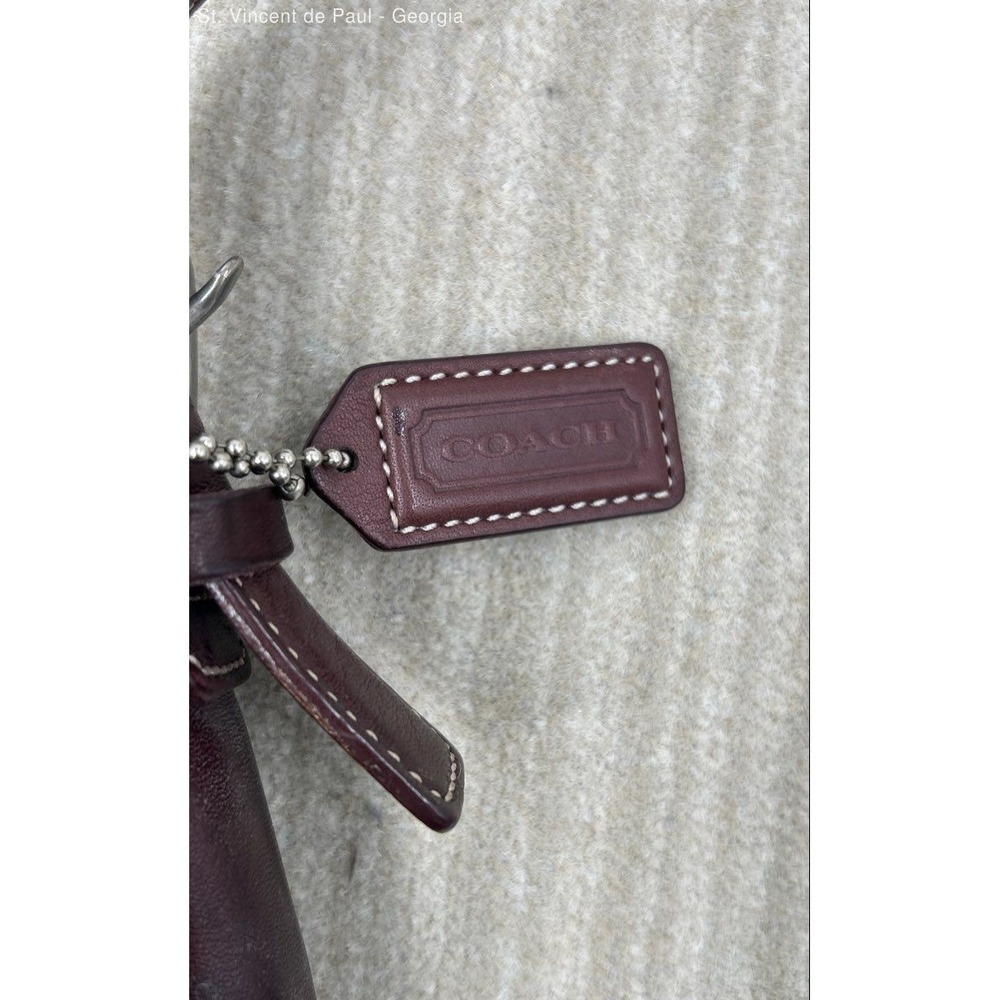Vintage Coach Hampton's Hobo Burgundy Leather Shoulder Bag 7783 Great Condition - Picture 5 of 11